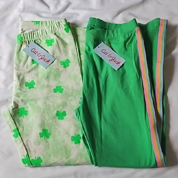 Cat & Jack Green Leggings Bundle - Picture 1 of 5